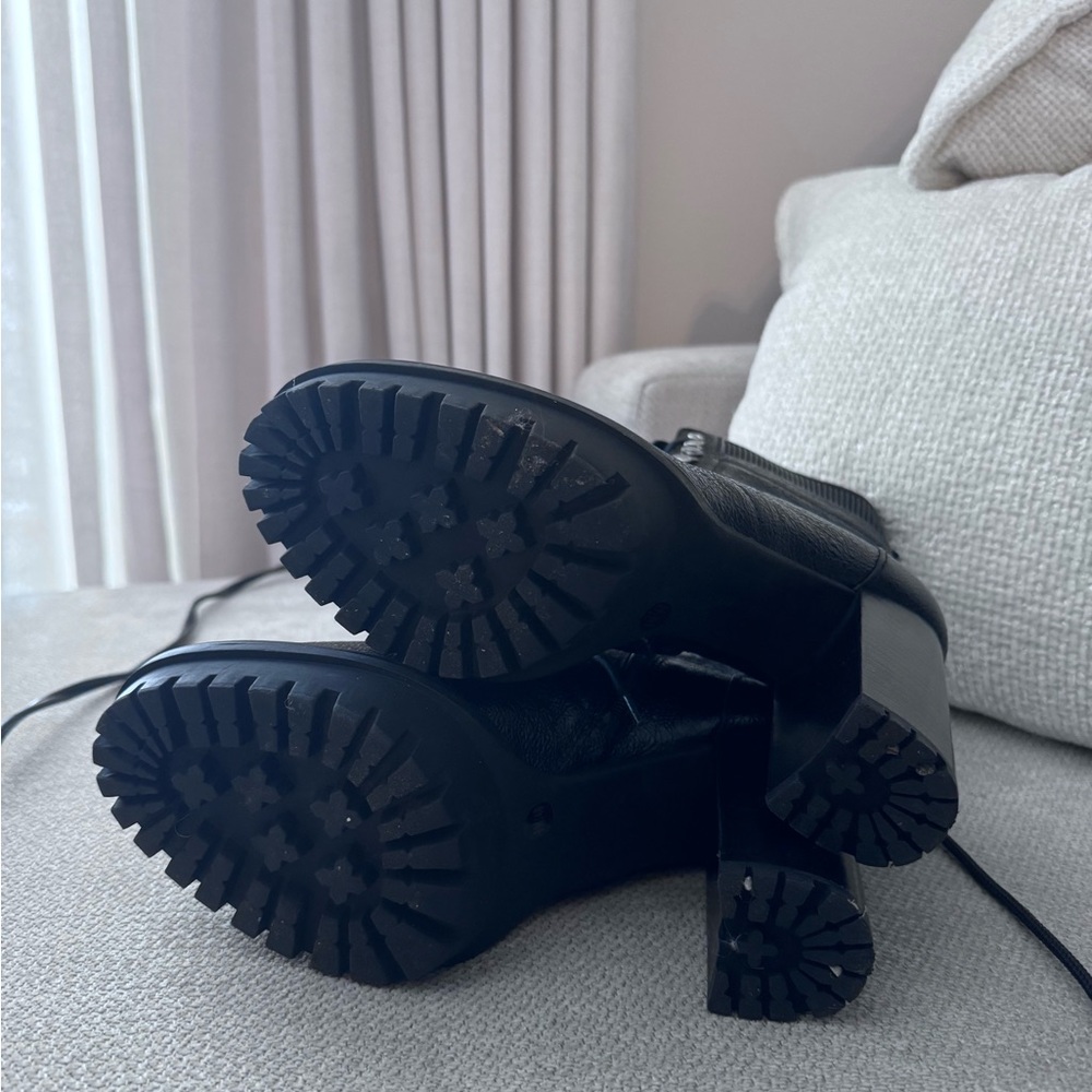 Vince Camuto Black Lace-Up Boots - Picture 3 of 4